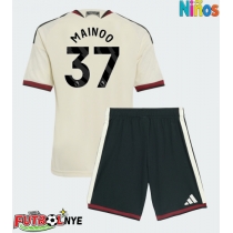 Camiseta Manchester United Kobbie Mainoo #37 Tercera Equipación para niños 2026-27 manga corta (+ pantalones cortos)